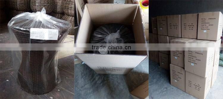 Outdoor PE rattan woven wine or beer cooler table garden patio party decorative adjustable design bulk ice bucket