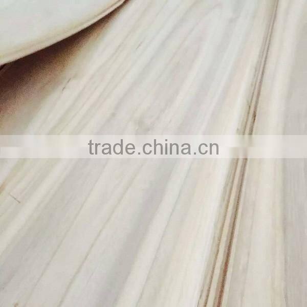 1220x2440mm 0.3mm paulownia face veneer for furniture wall hotel decoration