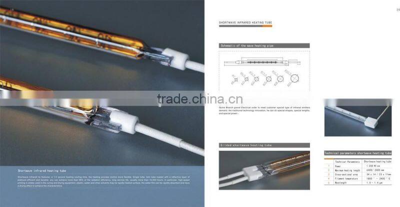 far infrared quartz halogen carbon fiber infrared tube for infrared physical therapy ,10000 hours,energy saving