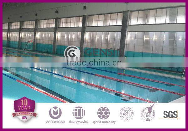 Swimming Pool Covering Width of 600mm Honeycomb Polycarbonate Sheet/ Polycarbonate Connector System