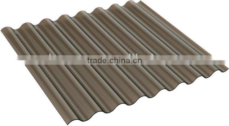 Extruded Color Corrugated plastic polycarbonate roofing Sheet (Valuview Bronze ROMA)