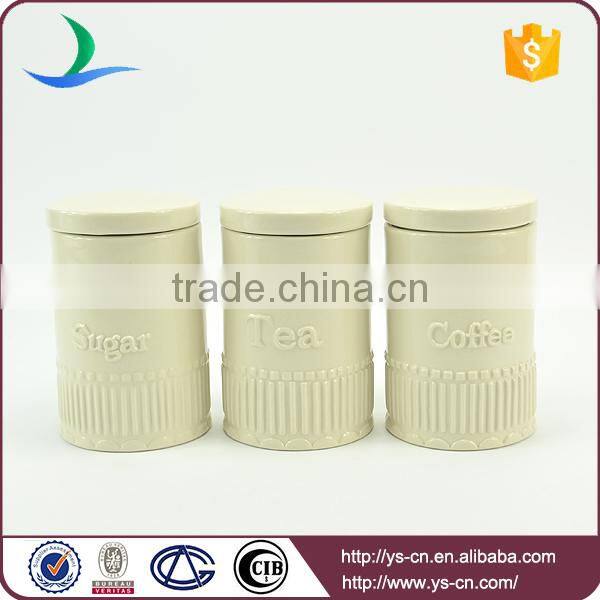 Manufacturer Ceramic Tea Sugar And Coffee Storage Containers