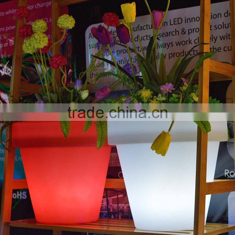 large size LED flower pot for garden decoration