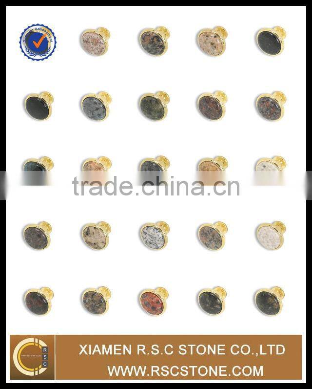 RSC Polished Brass granite knobs 012