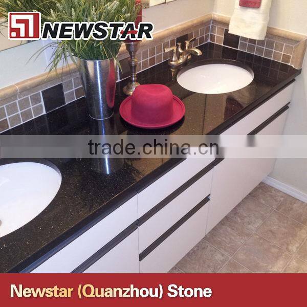 Double sink bathroom granite vanity
