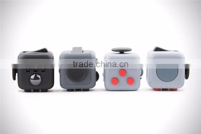 2016 New arrive Addicting High Quality 6-Sided Desk Toy Fidget Mixed colors magical cub smooth button desk toy fidget