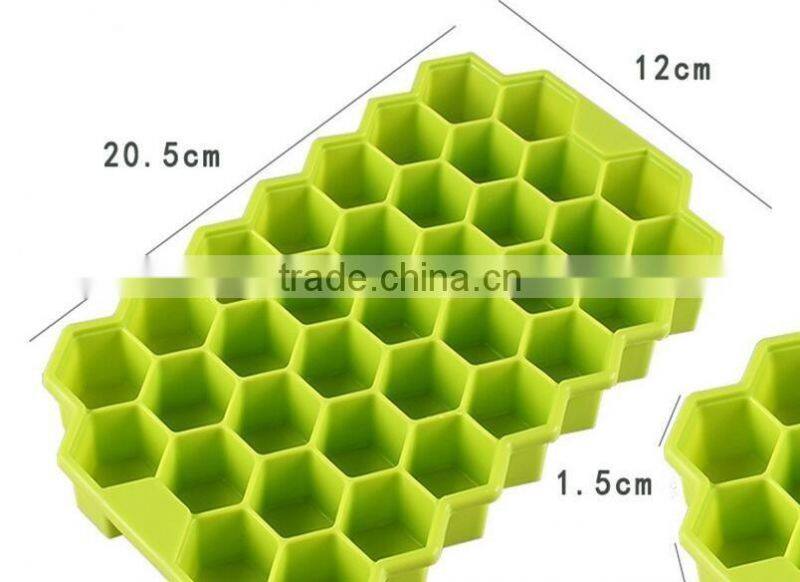 CY175 Honeycomb shape grids food grade silicone ice cube for home DIY
