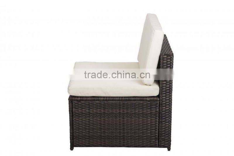6 PCS Outdoor Patio Sofa Set Sectional Furniture PE Wicker Rattan Deck Couch