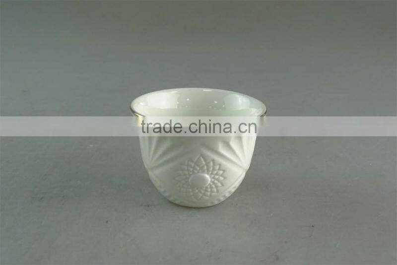White ceramic tea cup for wholesale 12 pcs per set,with color box.good quality in stock