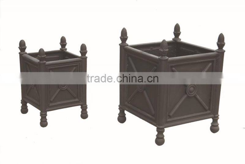 2017 China cast iron planter square street flower pot