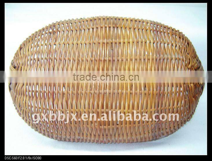 Egg shaped awn iron frame storage shopping basket