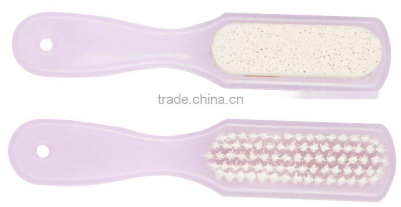 Purple Plastic Foot Brush ,metal btush with callus remover