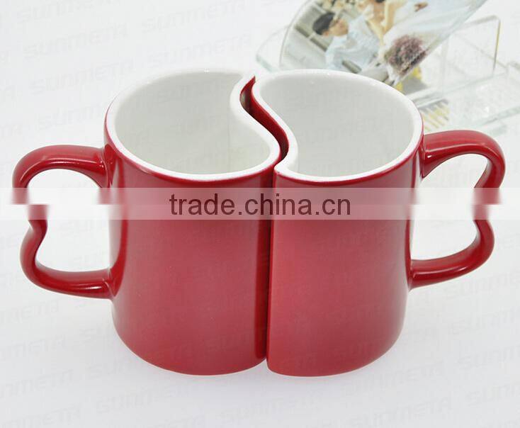valentine's day couple Sublimation Coated Magic Color Changing Mug cup