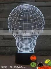 3D optical illusion Halloween pumpkin shape decoration desktop night light