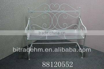 Metal bench with cushion