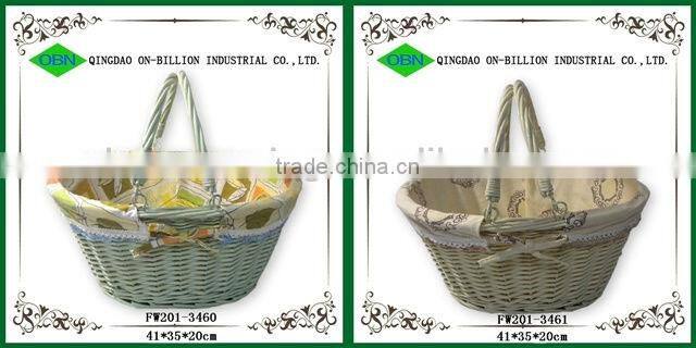 Quality wicker woven egg collection basket