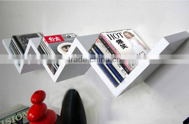 Facrory supply Acrylic new design livingroom bedroom wall bookshelf modern bookshelf