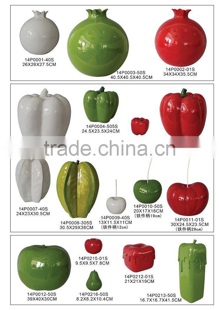 Poly resin red Square apple home docer