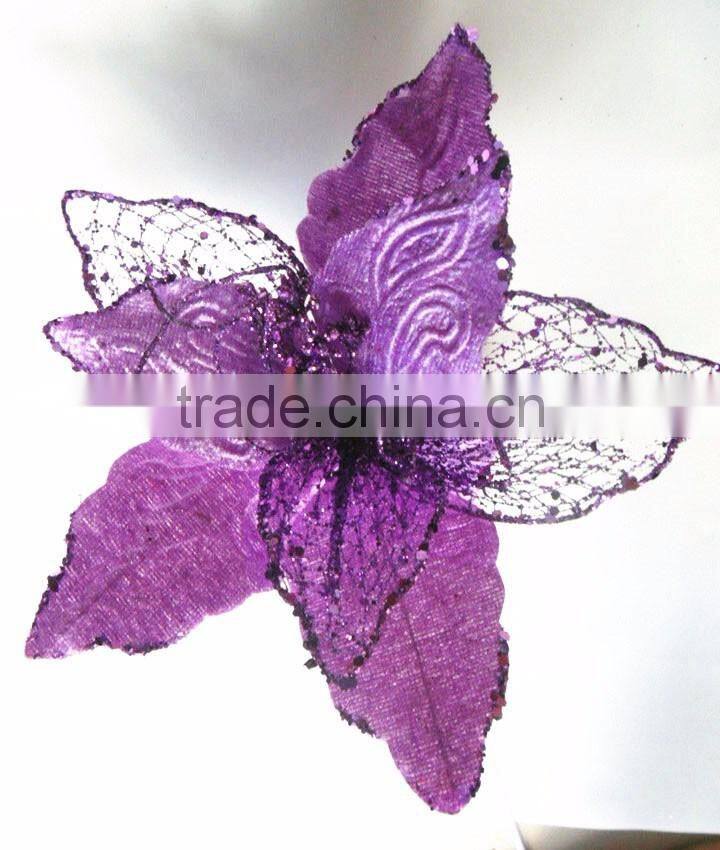 christmas decorations made in china artificial flowers making for home decoration for christmas market