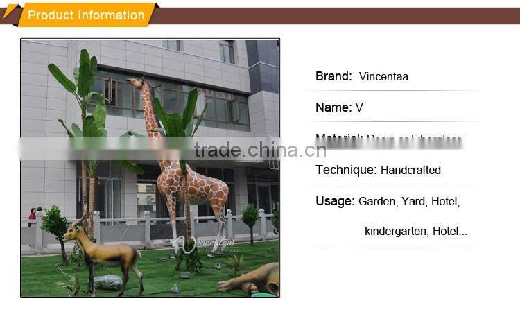 resin craft life size fiberglass giraffe statue for sale