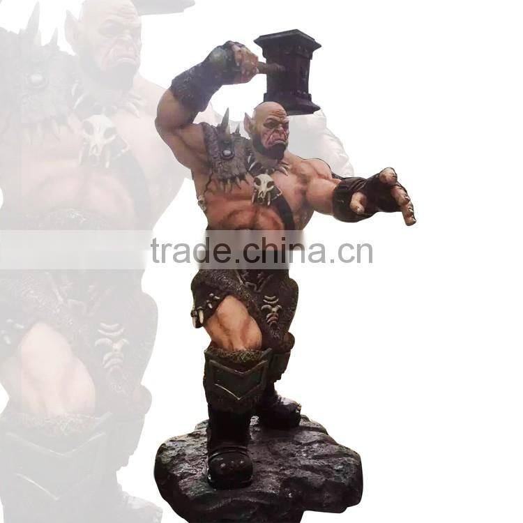 outdoor garden decoration fiberglass World of Warcraft life size movie statues