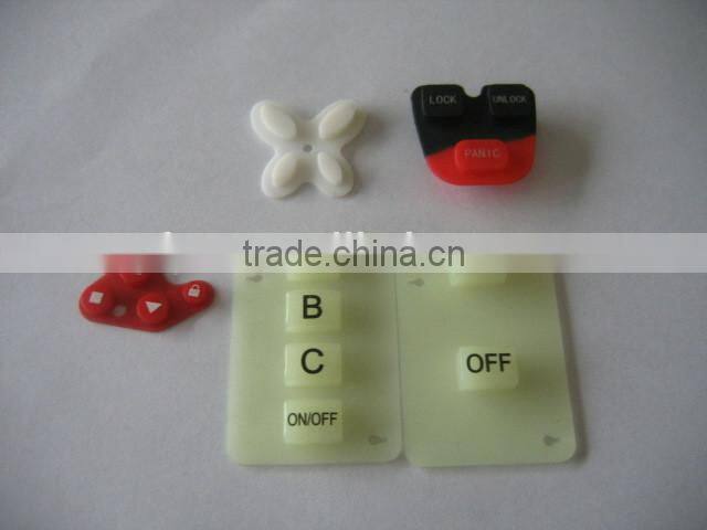 Black controller silicone rubber keypads/ keypad for remote