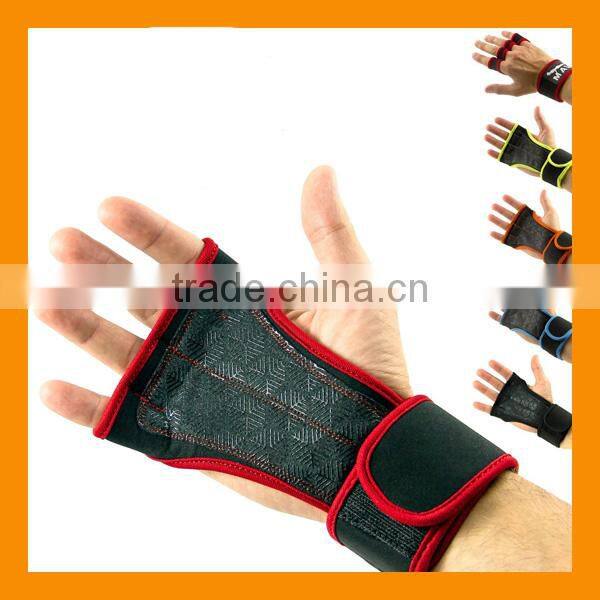 Weight Lifting Gymnastic Hand Leather Reinforced Grip Glove For Gymnastics