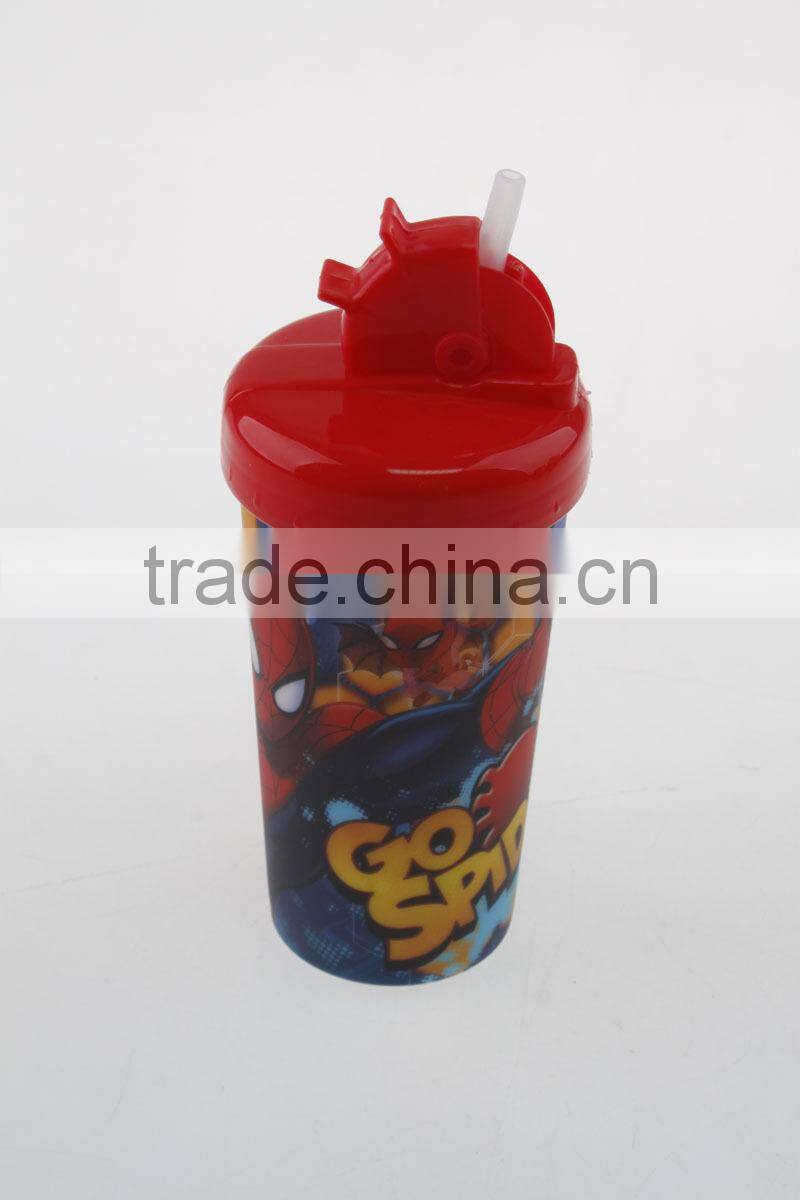 450ML Hotsale Promotional Plastic 3D Lenticular Cup With Straw And Lid