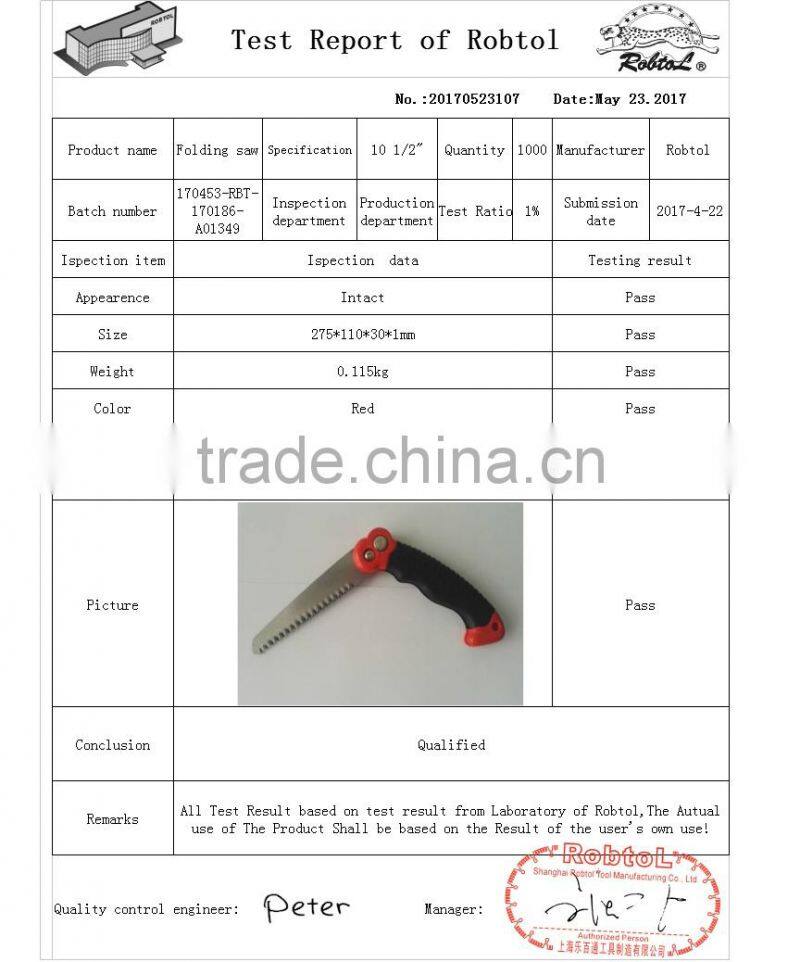 10.5" folding saw hand landscaping pruning trimming garden camping wood tool