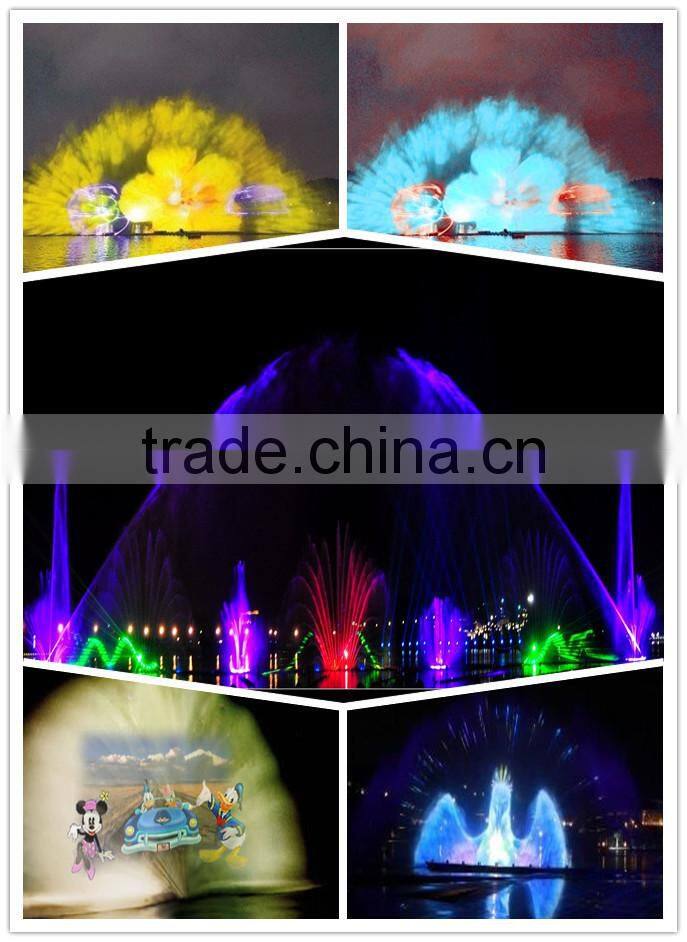 Large water fountain combined high jet outdoor laser show