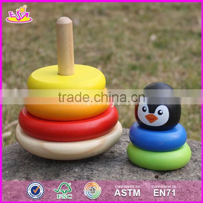 Girl Rainbow Stacker wooden educational toys for toddlers W13D135-S