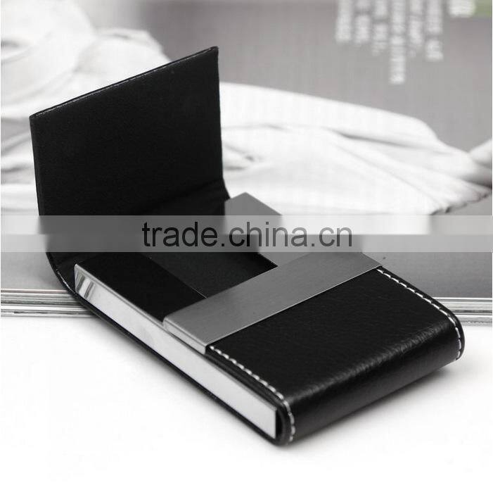 pu copy leather high-capacity business card holder