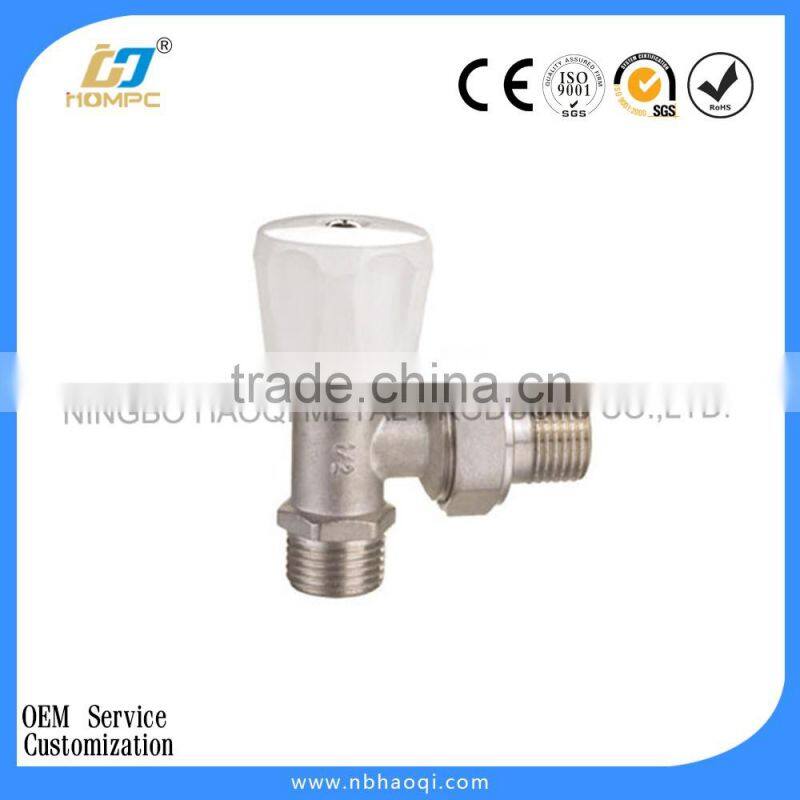 UK market angled heating radiator valve
