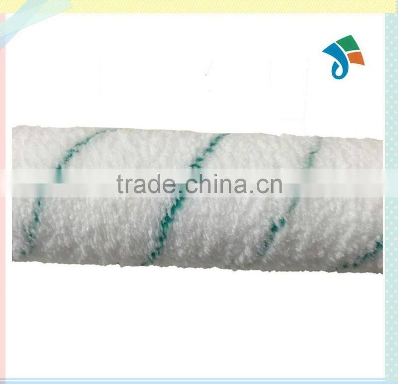 High quality microfiber with single green stripe paint roller cover paint roller sleeve