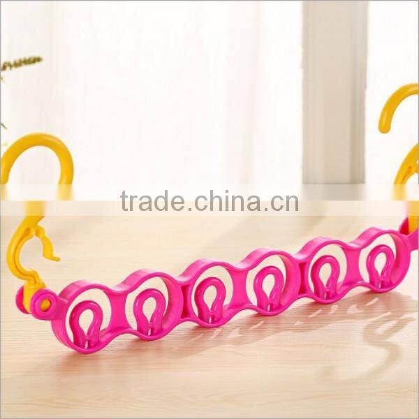 custom rectangle plastic hanger/wholesale multifunction plastic hanger/custom colorful rectangle plastic hanger