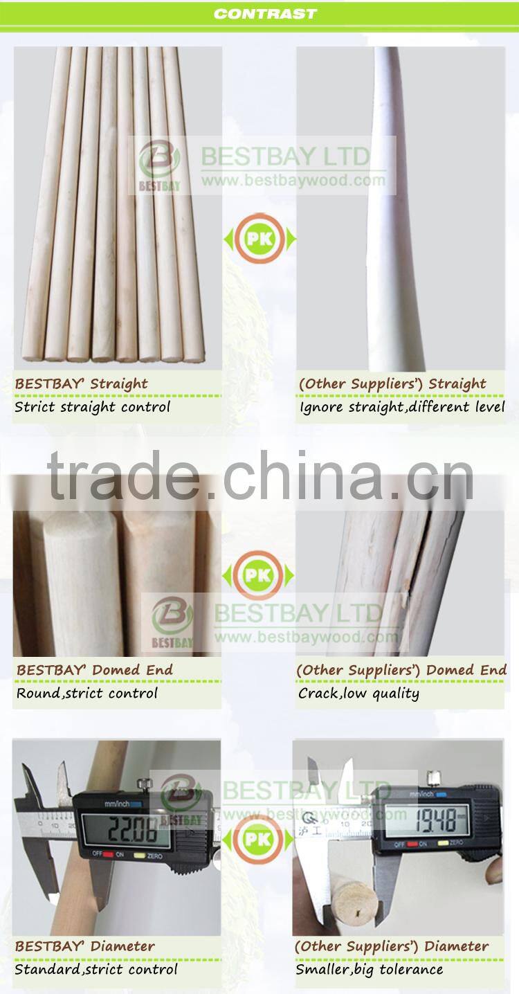 Factory direct sell natural wooden broom stick