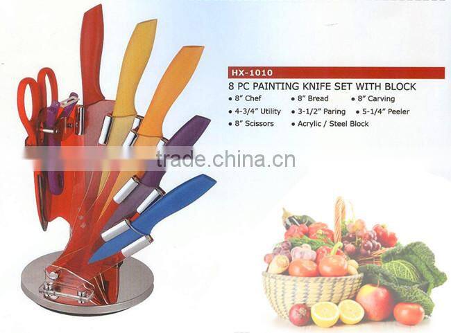 6pcs painting knife set with block