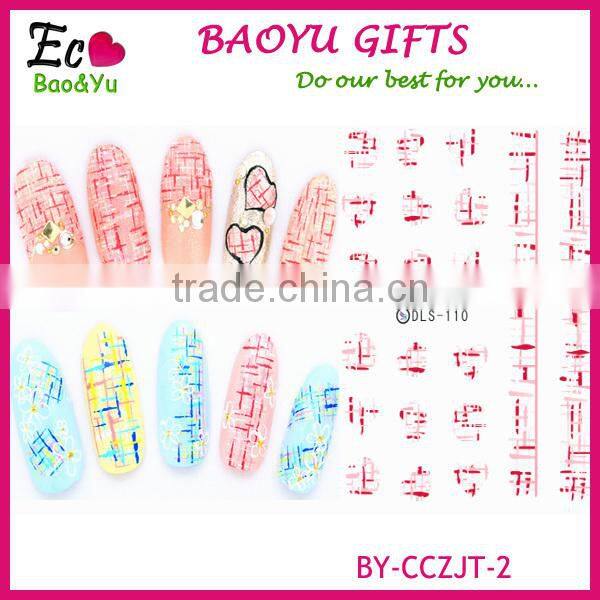 Hogift Hot Selling Flower Nail Sticker,3D/Water Printing Japan Fashion Nail art Decals