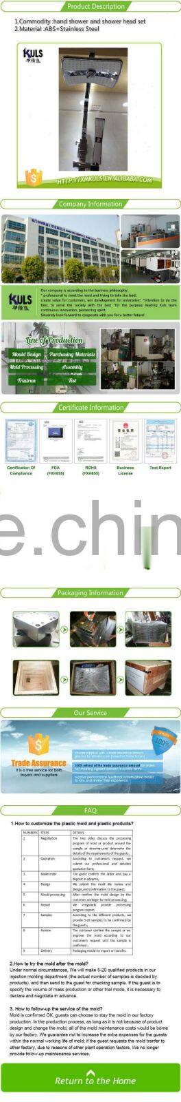 High quality Water Saving rectangle bathroom accessory Rainfall Shower Head