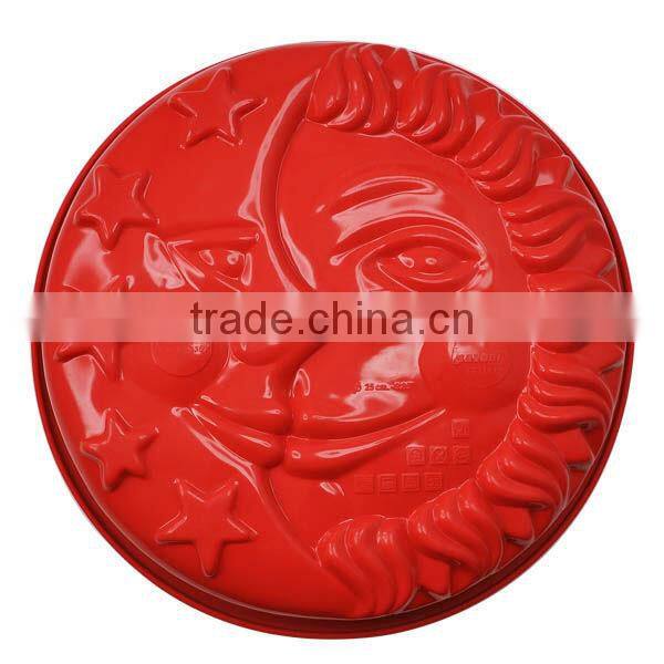 Human face shaped bake king cake pan