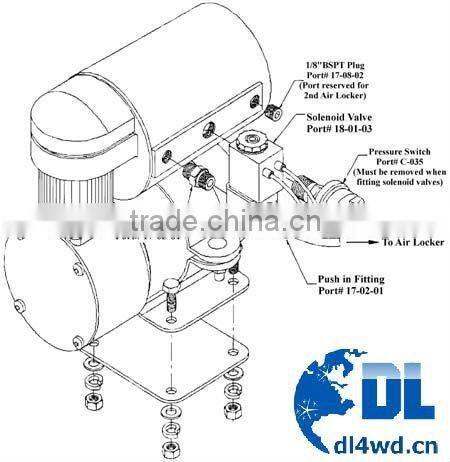DL4WD Toyota, Nissan, Ford, Suzuki, Mitsubishi, Jeep, Land Rover air locker 4wd accessory differential locker