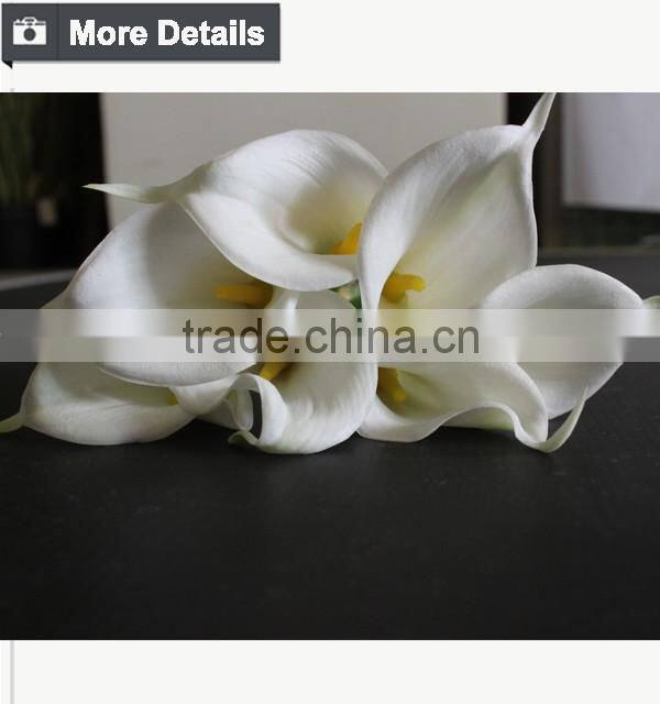 Hot sale real touch ribbon flower calla lily