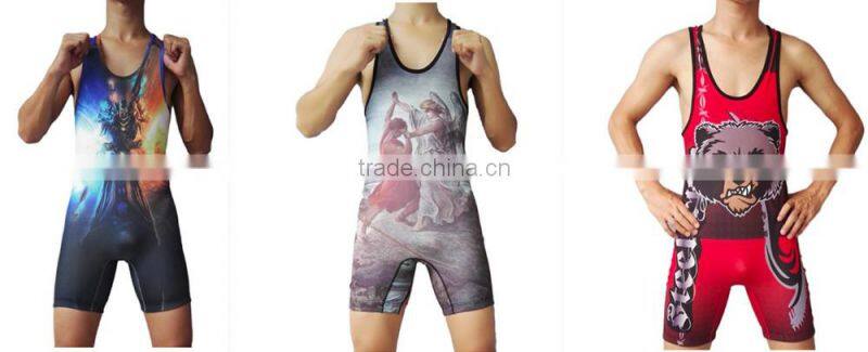 2017 China Sublimation wrestling singlets