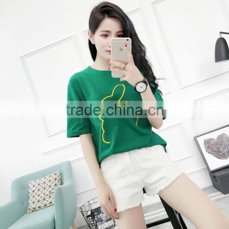 Women's Short Sleeve Letter Print T Shirts Custom Printing T Shirts