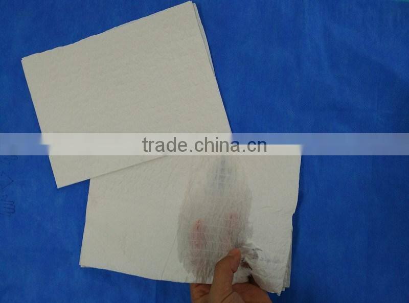 absorbent cloth-like paper medical hand towel