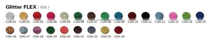 24 color heat transfer vinyl glitter for sale