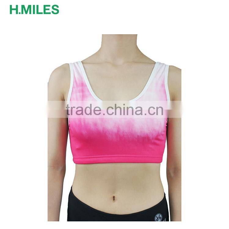 Custom made OEM Women's fitness hot sex plain gym sports bra yoga top