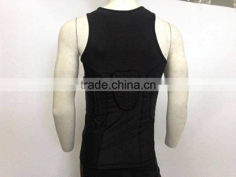 Padded compression Protective Sport short sleeves T shirt