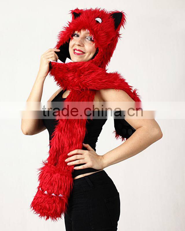 Faux Fur Monster Cap and Hat Scarf Snapback Wholesale