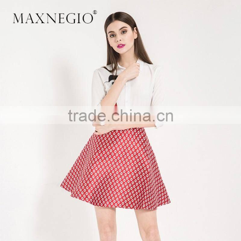 Nice design high quality latest fashion elegant clothes manufacturer guangzhou women smart casual dress 2016